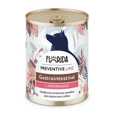 Купить florida preventive line консервы gastrointestinal для собак "Поддержание здоровья пищеварительной системы" с телятиной