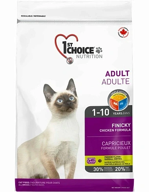 1st Choice Finicky Сухой корм для взрослых привередливых в еде кошек (с цыпленком)