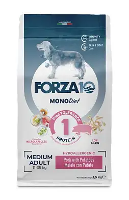 Forza10 MonoDiet Adult Medium Maiale con Patate сухой корм для взрослых собак средних пород со свининой и картофелем